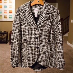 Candie’s Black & White Peacoat